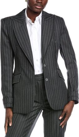 SIMKHAI Simkhai Gamela Single Breasted Wool-Blend Blazer
