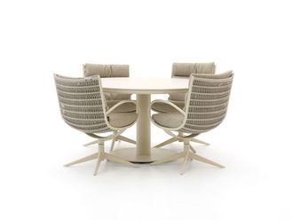 Apple Bee Camp Bay/Melville &oslash; 140cm dining tuinset 5-delig draaibaar