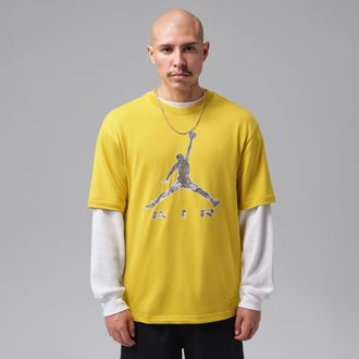 Nike Jordan Mens Jordan Brooklyn Realtree T-Shirt in Yellow | IO0113-726