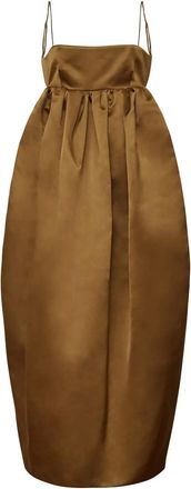 Adam Lippes Abito midi Liet - Marrone