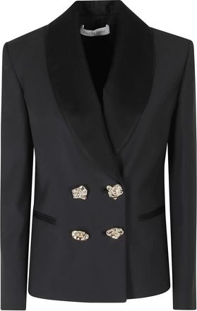 Raquel Diniz Alessia Jas - Dames - Blazers - Zwart - M - Satijn - Jassen