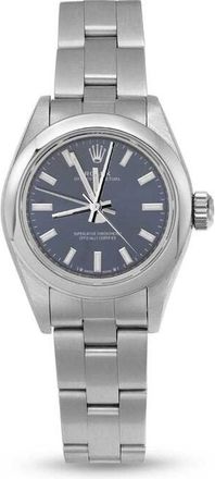 Rolex Pre-owned Rolex Oyster Perpetual Automatic Chronometer Blue Dial Ladies Watch 276200 BLSO