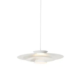 QAZQA Dise&ntilde;o L&aacute;mpara Colgante De Dise&ntilde;o Blanca Con Led Regulable En 3 Pasos - Pauline Aluminio /pl&aacute;stico Redonda Incluye Led Max. 1 X 12.5 Watt - Qazqa