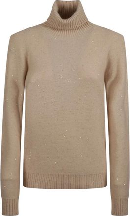 Fabiana Filippi Turtleneck Sweater - Dames - Coltruien - Bruin - S - Wol - Truien & Vesten