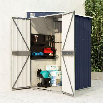 Berkfield Home Wall-mounted Garden Shed Anthracite 118x100x178 cm Steel in Black | Size: 118 x 100 x 178 cm