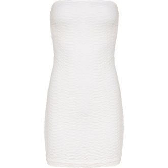 Vix Burke Strapless Cover-Up Minidress in White at Nordstrom, Size Medium