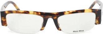 Miu Miu Eyewear rectangle frame glasses - Brown