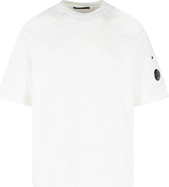 C.P. Company Wei&szlig;es Baumwoll-T-Shirt