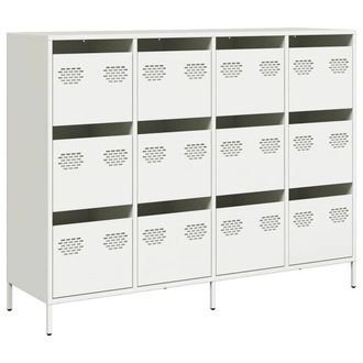 Berkfield Home Sideboard White 135x39x103.5 cm Cold-rolled Steel