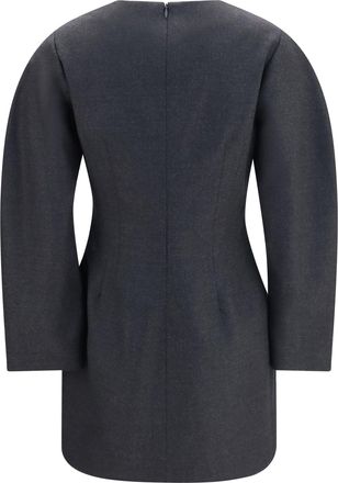 P.A.R.O.S.H. Womens Dress Gabardine And Wool - Anthracite (fleece)