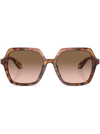 Giorgio Armani Occhiali da sole squadrati tartarugati - Marrone