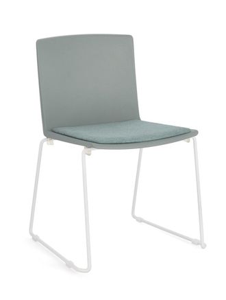 BIZZOTTO Juego de 2 sillas de comedor de acero y polipropileno verde