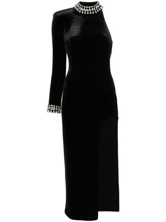 Nissa crystal-embellished dress - women - Spandex/Elastane/Viscose/Polyester/Polyester/Spandex/Elastane - 40 - Black