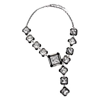 Givenchy Necklaces, female, Gray, Size: ONE SIZE Deconstructed Crystals Necklace