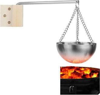 OEM Bol Aromatherapie - Acero Inoxidable 304 - 20 Cm - Brazo Giratorio Para Piedras O Radiadores Infrarrojos - Para Sauna Tradicional E Infrarrojo