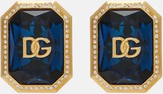 Dolce & Gabbana DG embellished clip-on earrings
