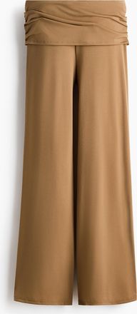 H&M Drapierte Feinstrickhose - Beige