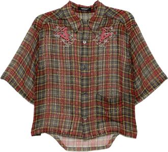 Undercover embroidered sheer shirt - women - Silk/Polyester - 2