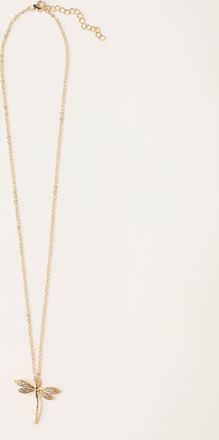 Fat Face FatFace Gold Tone Dragonfly Necklace