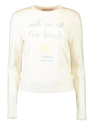 Lingua Franca Meet Me At The Beach sweater - women - Cashmere - M - Neutrals