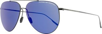 Porsche Design Mens Titanium Pilot Sunglasses P8939 A Dark Gunmetal 62mm