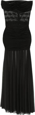 Atu Body Couture Abito lungo con inserti - Nero