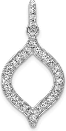 Diamond2Deal 14K White Gold Lab Grown Diamond Fancy Pendant (0.5ct, VS, G-H)