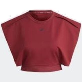 adidas (WMNS) adidas Power AEROREADY Crop Sleeveless T-Shirt Bugundy IM2708