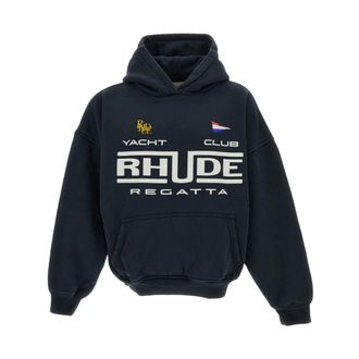 Rhude Hoodies, male, Blue, Size: S Hooded Sweatshirt