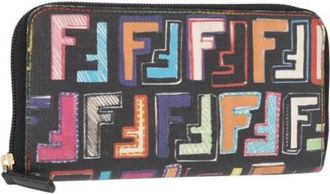 Fendi Pre-owned Wallets, female, Multicolor, Size: ONE SIZE Pre-owned Canvas Wallet