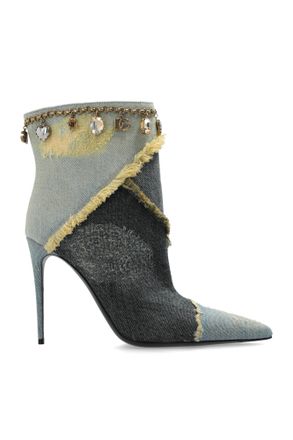 Dolce & Gabbana Denim enkellaarsjes met hak