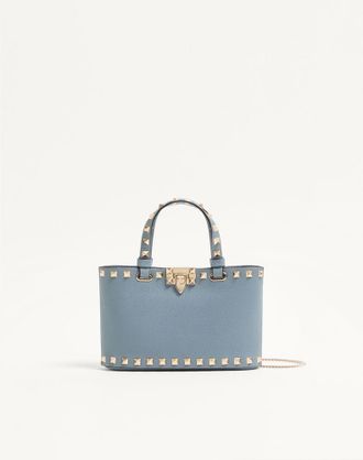 Valentino Garavani Rockstud Mini Shopping Bag In Grainy Calfskin Wo