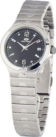 Time Force Womens Analog Watch Stainless Steel Band - Grey Silver Steel - One Size