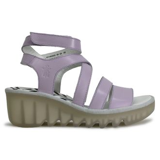 FLY London BAFY485FLY Goteborg Leather Womens Comfort Sandals - Violet - Size:UK 4