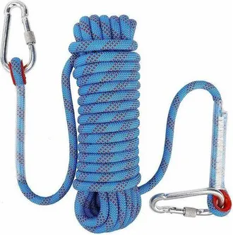 OEM Cuerda De Escalada Ulisem De 10 Mm Con Mosquet&oacute;n De Seguridad Est&aacute;tico, Cuerda De Poli&eacute;ster Para Monta&ntilde;ismo, Rescate, Senderismo, Monta&ntilde;ismo Y Escalad