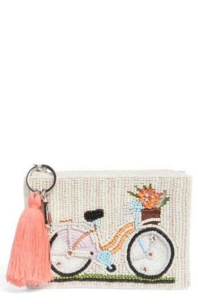 Collection XIIX Beaded Bicycle Coin Pouch in Ivory Multi at Nordstrom Rack
