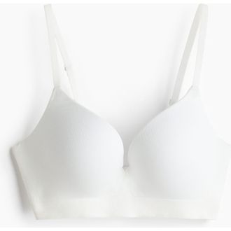 H&M Seamless Push-up-bra in White at Nordstrom, Size 34D