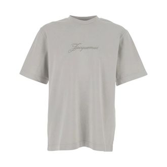 Jacquemus T-Shirts, male, Gray, Size: 2XL Le T-shirt Pigmento