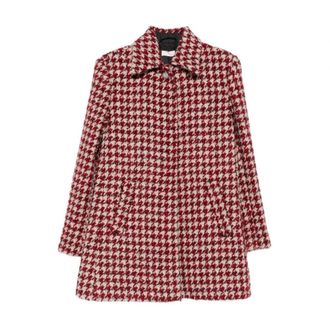 Liu Jo Single-Breasted Coats, female, Multicolor, L, Beige Coat for Women Aw25