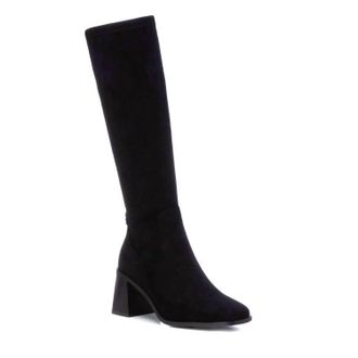 Xti Womens Suede Dress Boots In Black