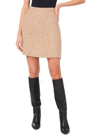 Vince Camuto Tweed A-Line Miniskirt in Camel at Nordstrom Rack, Size 2