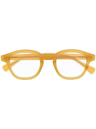 Epos Bronte round-frame glasses - unisex - Acetate - One Size - Yellow