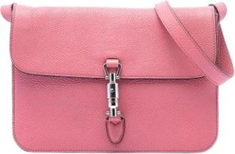 Gucci Pre-owned Jackie Crossbody Bag - Dames - Vintage Schoudertas - Roze - ONE Size - Leer - Vintage