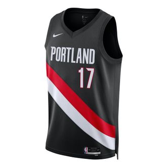 Nike NBA Shaedon Sharpe Portland Trail Blazers Icon Edition Dri-FIT Swingman Jersey Black HM3990-010