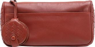 Bottega Veneta Pre-owned Vintage Leren Pouch Bag - Dames - Vintage Clutch - Bruin - ONE Size - Leer - Vintage