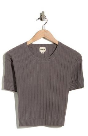 Hurley Daylight Short Sleeve Sweater in Charcoal Gray at Nordstrom Rack, Size X-Large