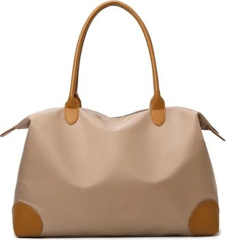 Generic Compatible For Large Capacity Lightweight Womens Travel Bag Wet and Dry Yoga Sports Boarding Suitcase Suitable(Khaki)