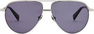 AllSaints Murphy 58mm Aviator Sunglasses in Silver at Nordstrom Rack