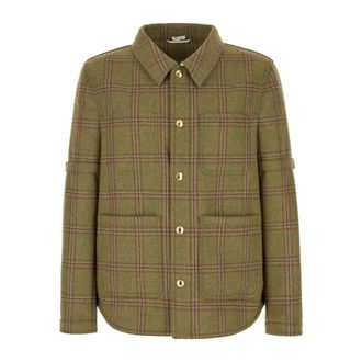 Thom Browne Heren, Jassen, Groen, Maat: M Tweed