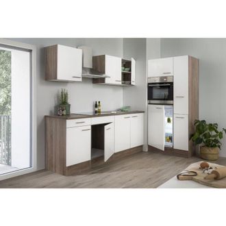 Respekta Cucina Blocco cucina Blocco cucina Cucina componibile Rovere York Bianco Oliver 300 cm Respecta
